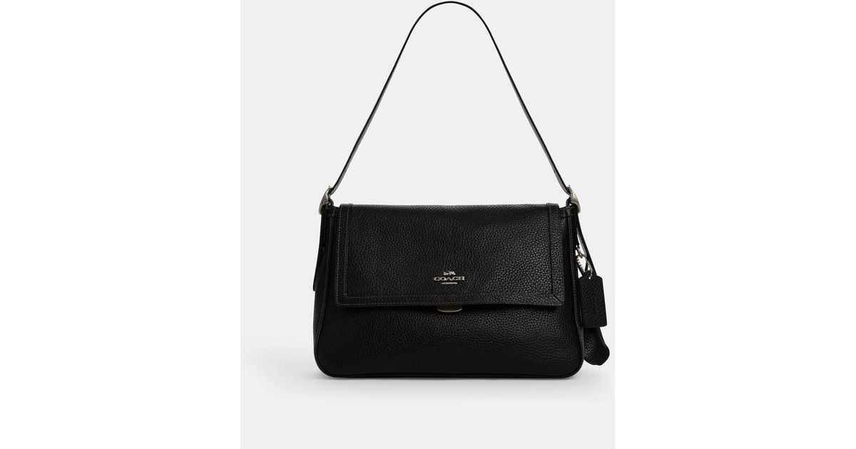 COACH Etta Flap Bag in Black Lyst
