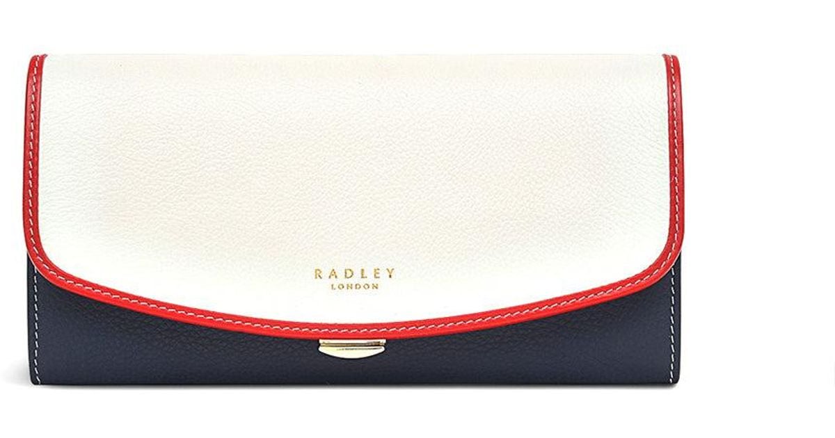 Radley Cording Street Colour Block Large Flapover Wallet in White Lyst