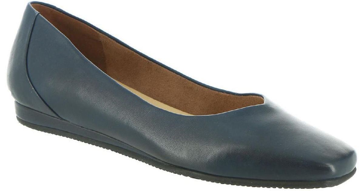 Softwalk Vellore Leather Comfort Insole Flats in Blue | Lyst
