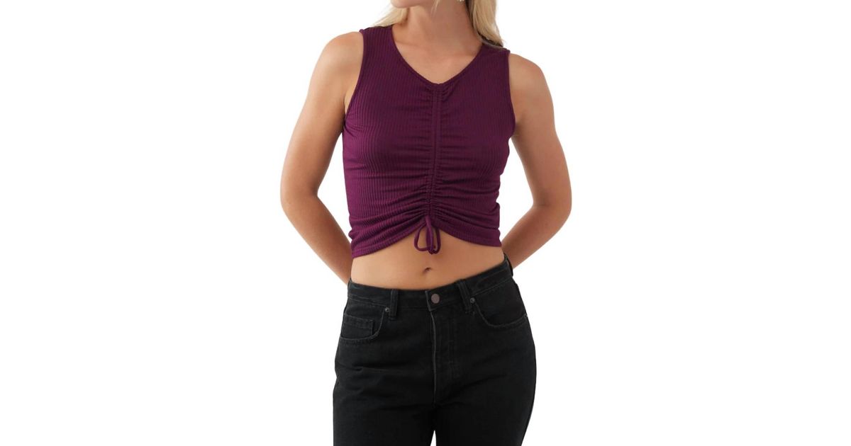 O'neill Sportswear Martina Rib Top in Purple | Lyst