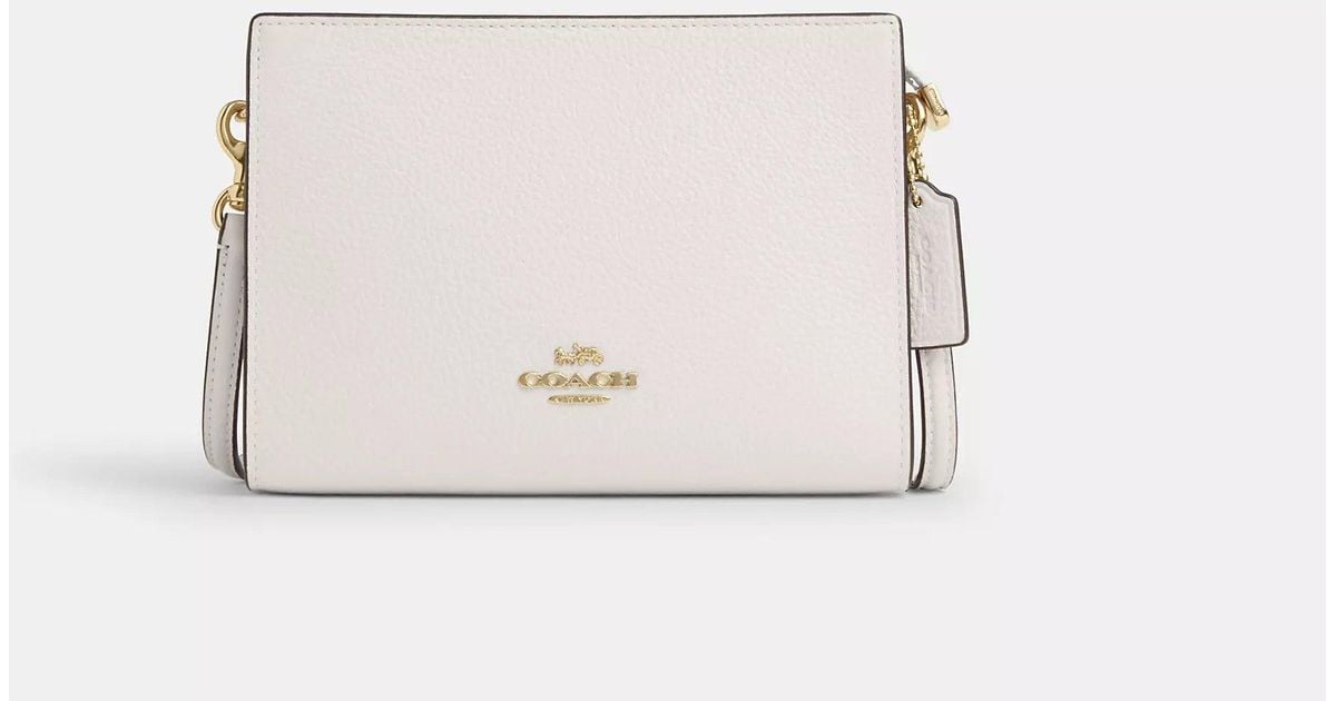 COACH Slim Crossbody Bag in White | Lyst