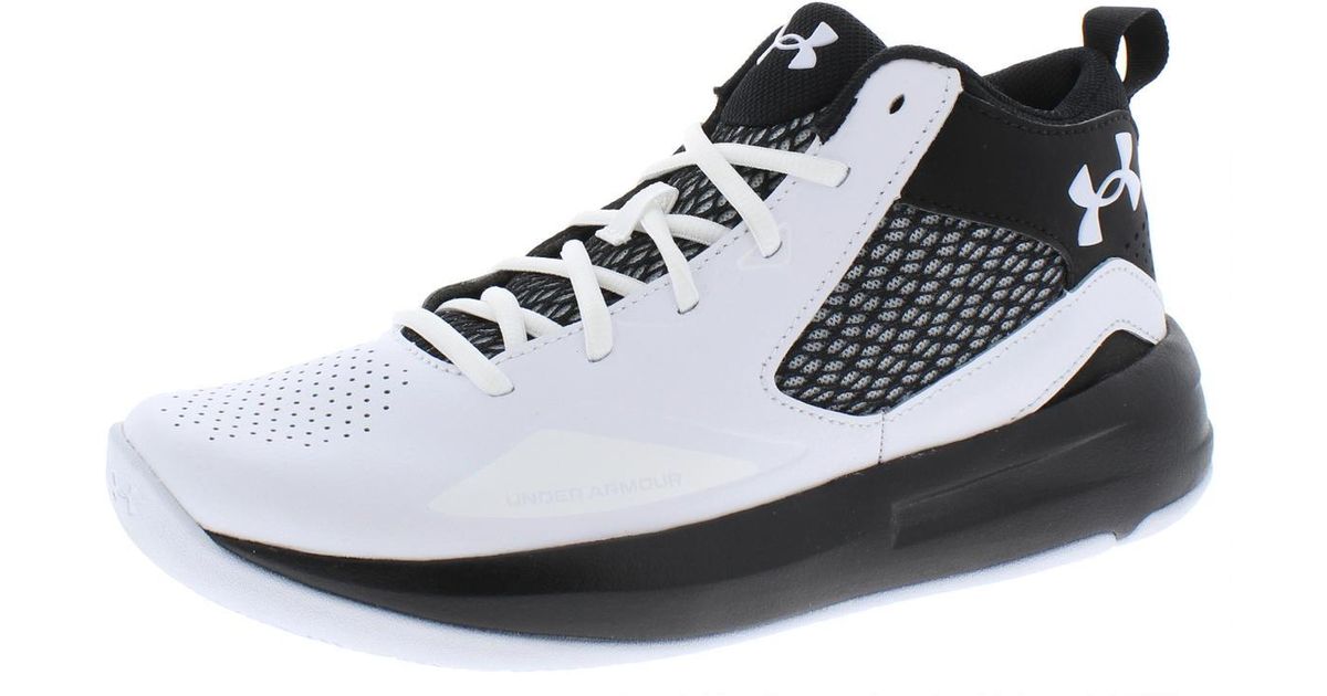 Under Armour Ua Lockdown 5 Sport Performance Basketball Shoes in White