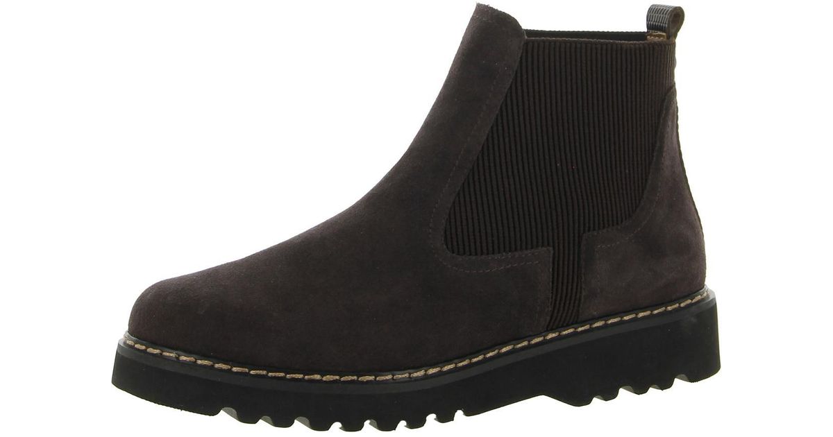 Donald J Pliner Cute Suede Ankle Chelsea Boots in Black | Lyst
