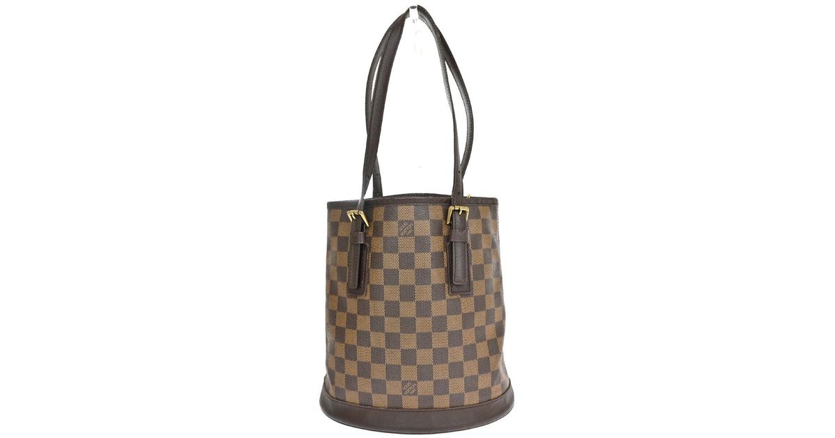Louis Vuitton Bucket Canvas Tote Bag (pre-owned) in Brown | Lyst