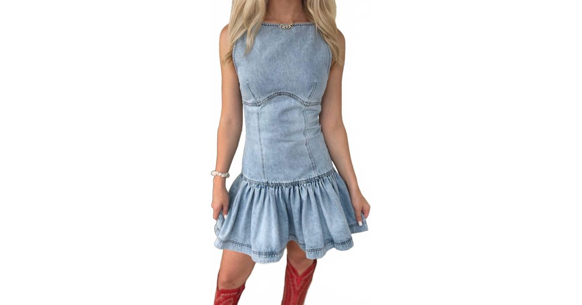 sofie the label denim dress Sofie The Label Denim Mini Dress Blue