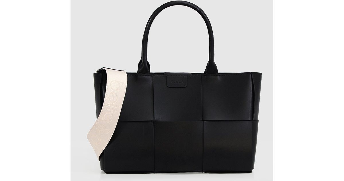 Belle & Bloom Long Way Home Woven Tote Black Lyst