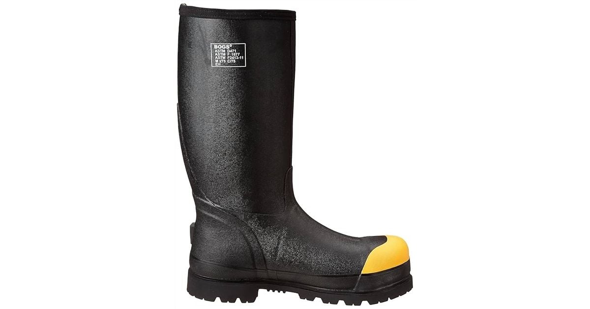 Bogs Forge Steel Toe Lite Waterproof Insulated Work Boot in Black for ...