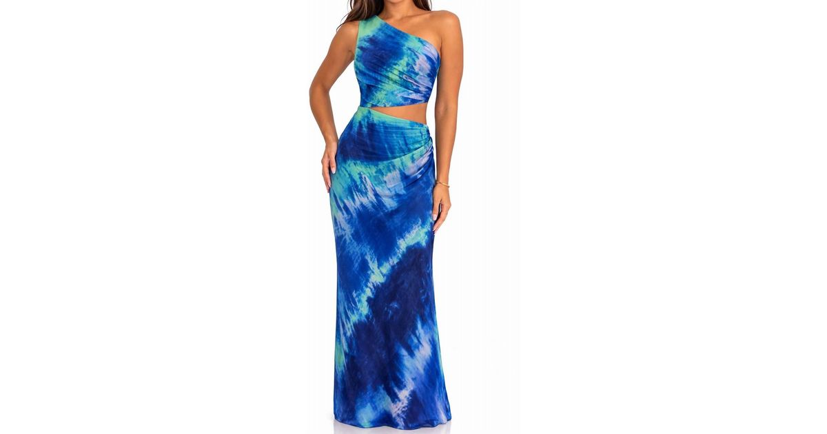 Dress the Population Nylah One Shoulder Tie Dye Mermaid Gown in Blue | Lyst Dress the Population Nylah One Shoulder Tie Dye Mermaid Gown in Blue | Lyst