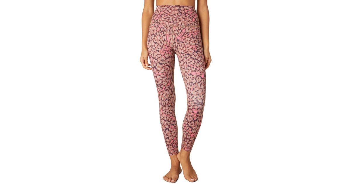 Beyond Yoga Lux Print High Waisted Midi Legging in Red Lyst