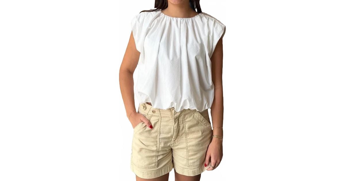 Thml Sleeveless Bubble Top in White | Lyst
