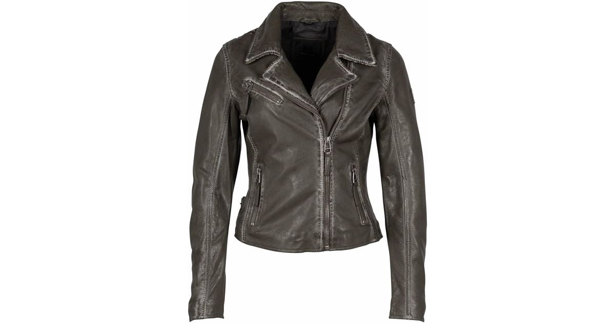 Mauritius Leather Jacket With Snake Print Stars in Black | Lyst