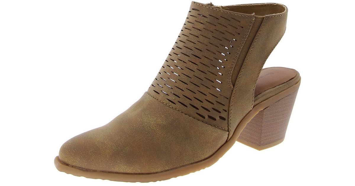 joal leather block heel shooties