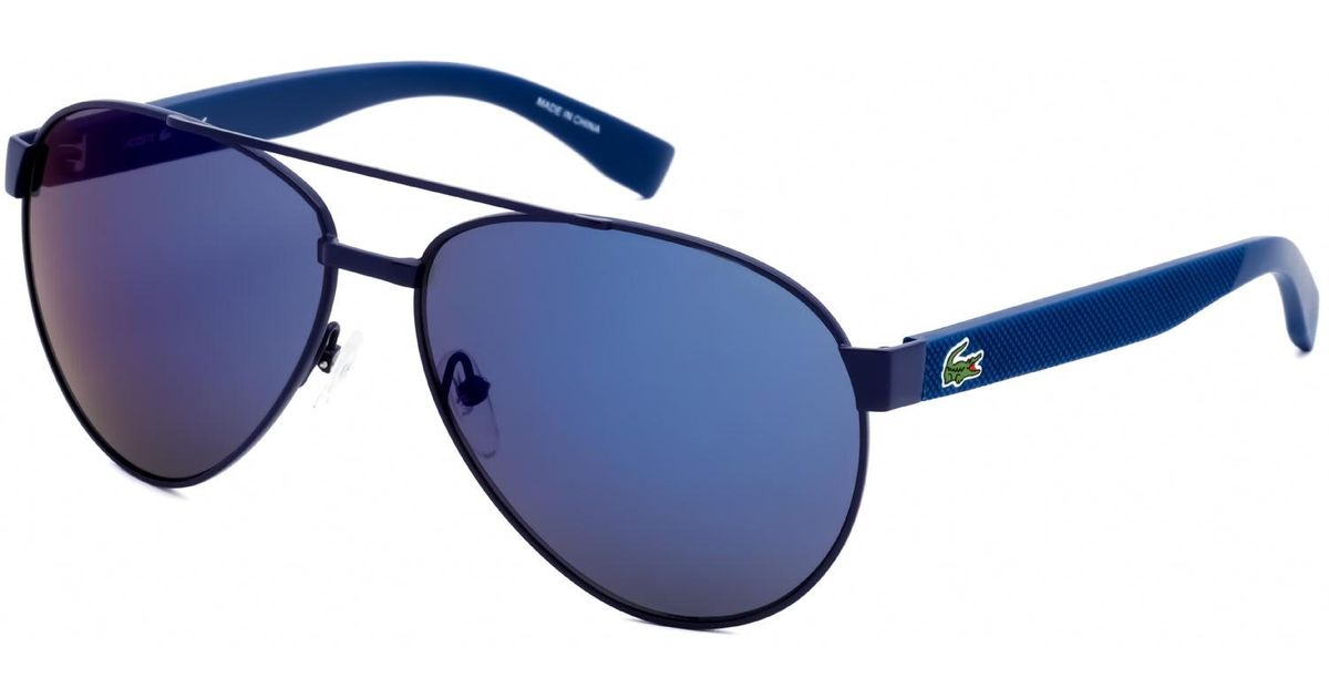 Lacoste L185s 424 Aviator Sunglasses 60 Mm in Black for Men Lyst