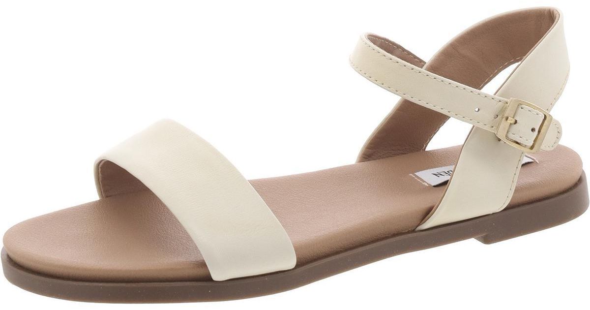 Steve Madden Tiaa Ankle Strap Sandal in Bone Leath Size 8 main image 0