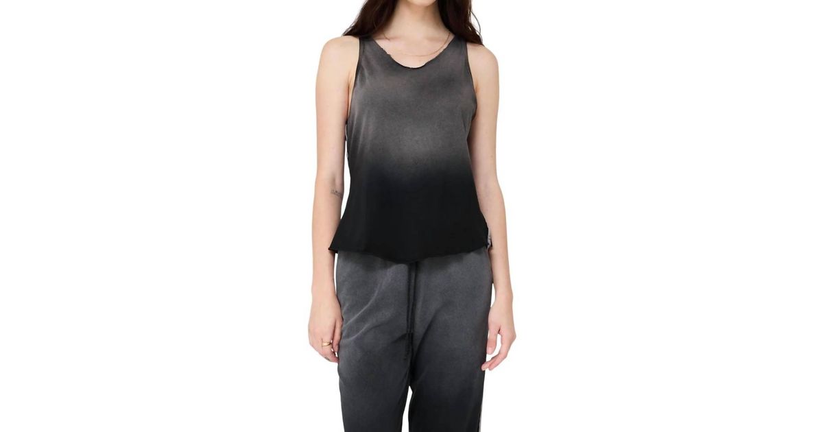 Raquel Allegra Beverly Tank in Black Lyst