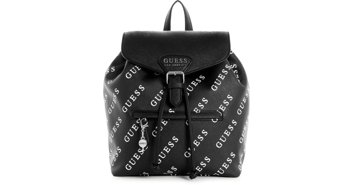 Guess Factory Luella Logo Backpack in Black | Lyst