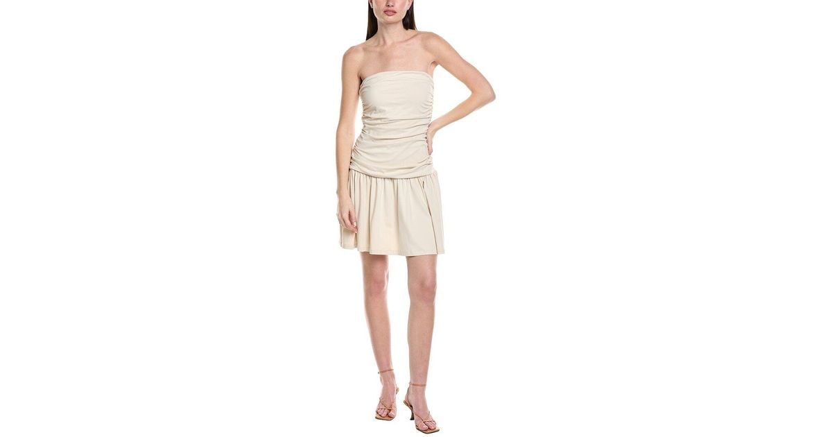 susana monaco cotton tube flared dress Susana Monaco Women's Strapless High Low Dress - Red - Size M main image 0
