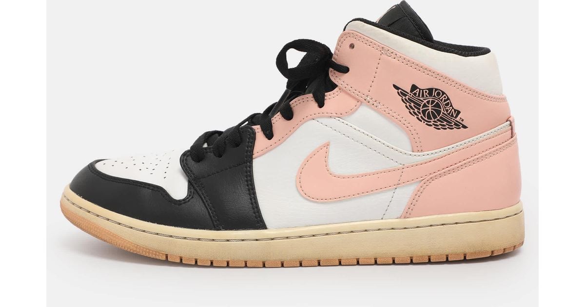 Mid Guy Air Jordans Leather Jordan 1 Mid Linen Sneakers Size 45 in Blue for Men ...