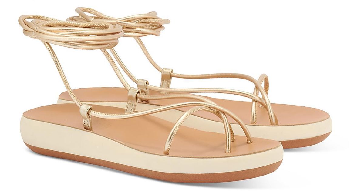 Graecus Sandals Agnotis White Beige Leather Sandals