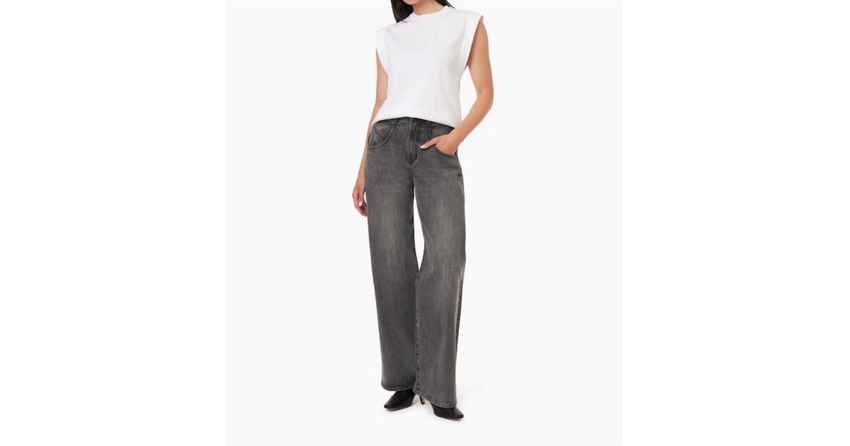 Rabitual Habitual Blaine High Rise Straight Jean in Gray | Lyst
