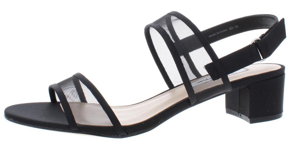 Nina Ganice Leather Mesh Heels in Black | Lyst