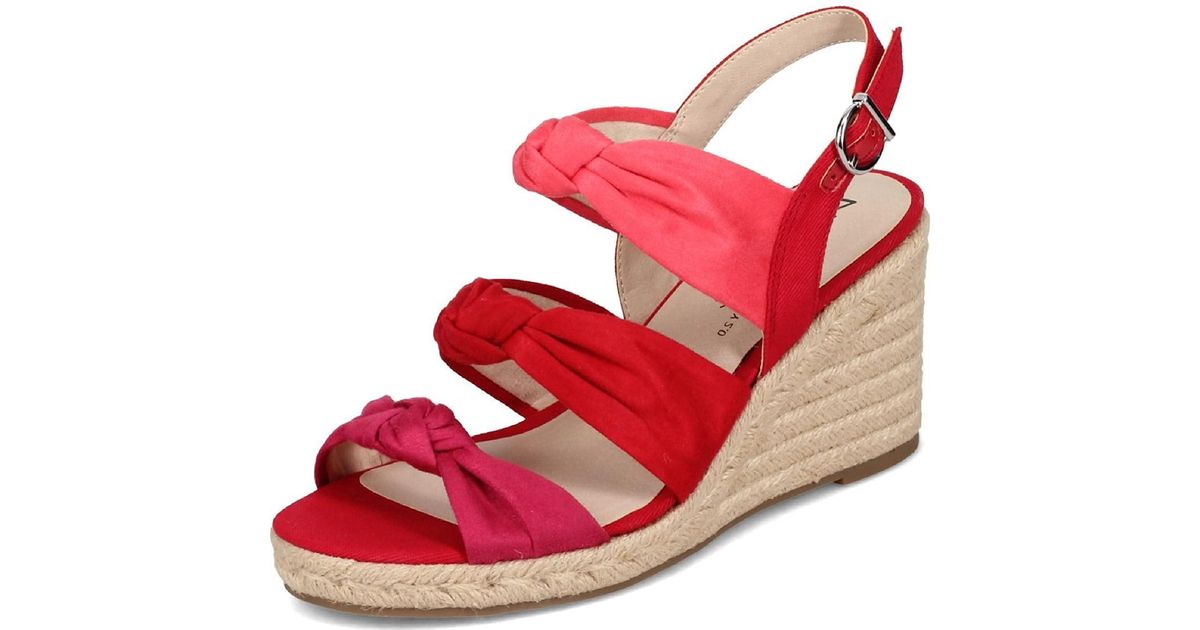 LifeStride Talent Slingback Open Toe Wedge Sandals in Pink | Lyst