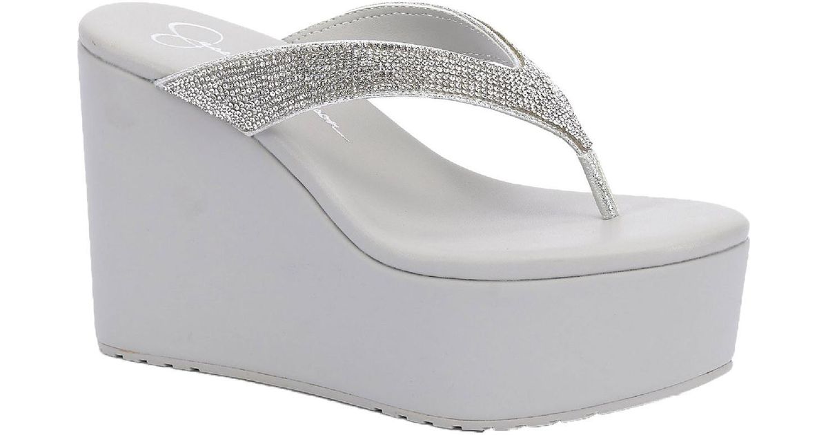 stilla platform wedge flip flop jessica simpson