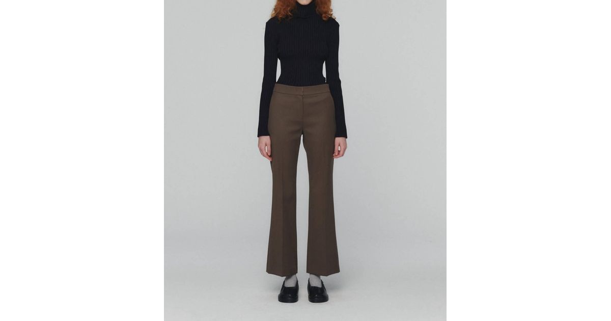 Shop Amomento Straight Fit Wool Pants in Black | Lyst