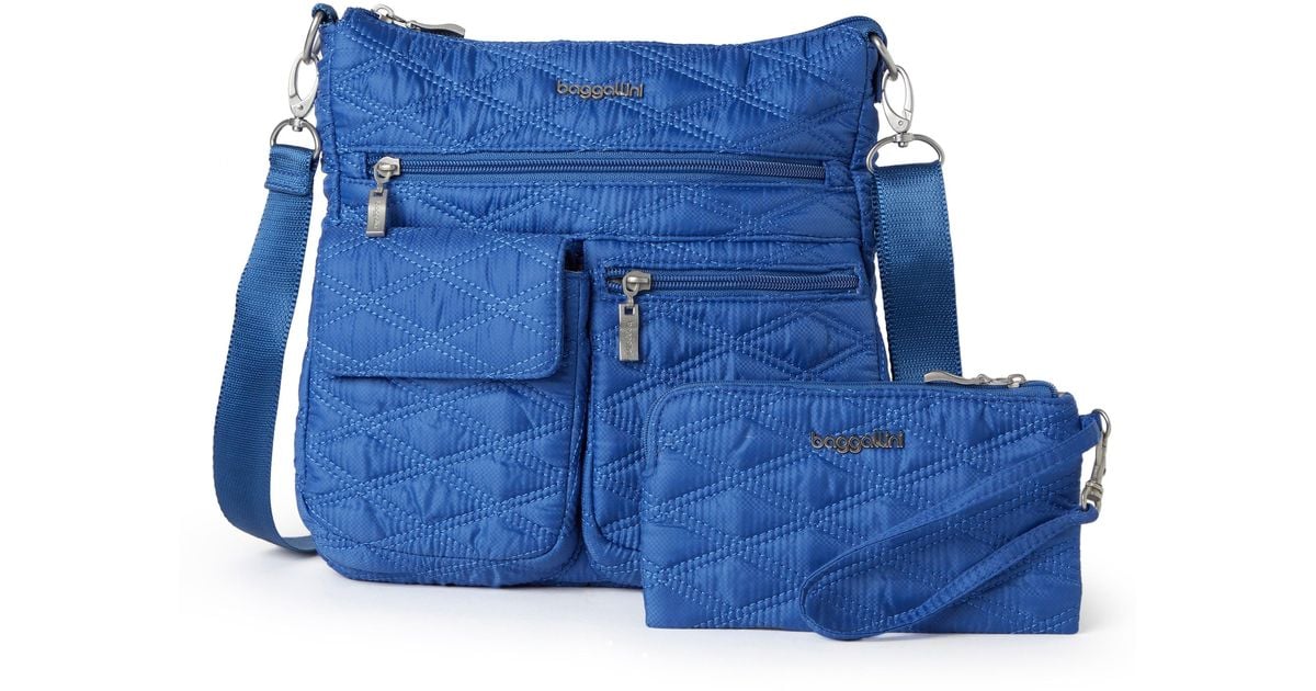 Baggallini Modern Everywhere Slim Crossbody in Blue Lyst