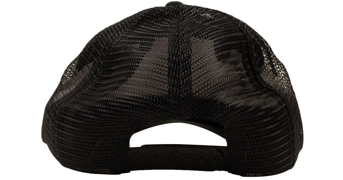 Palm Angels Black Curved Logo Mesh Baseball Cap for Men | Lyst