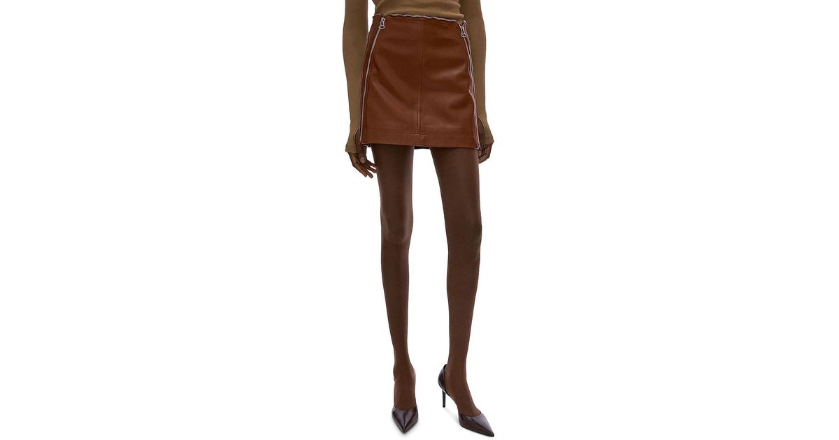 Helmut Lang Lambskin Leather Short Mini Skirt | Lyst