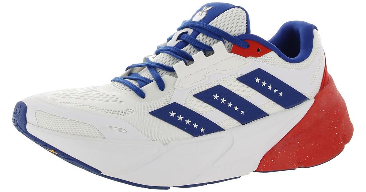 adidas Adistar Men Peachtree Road Trainers Mesh Running Shoes in Blue