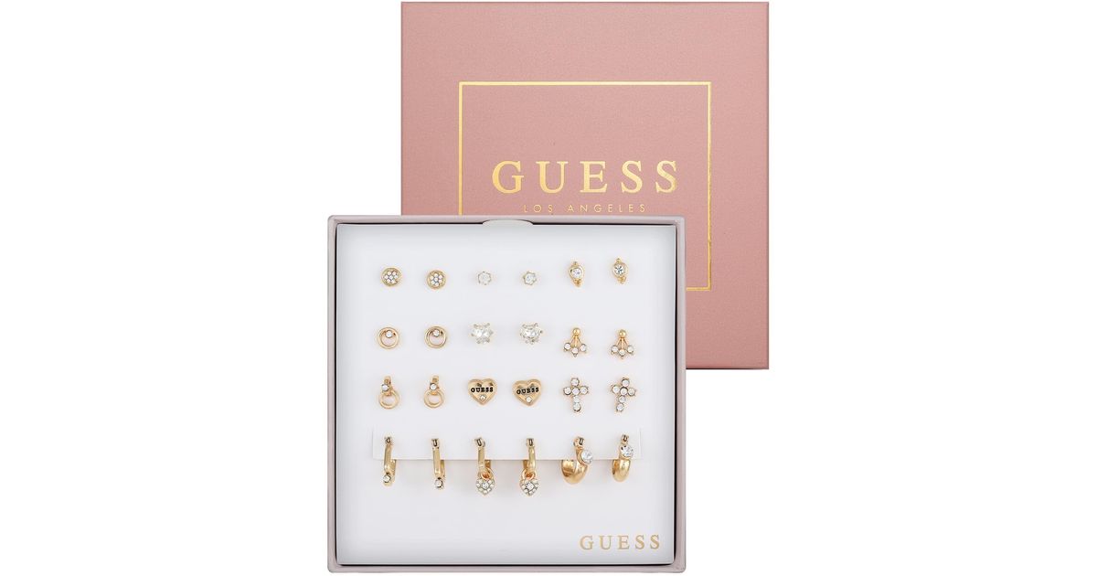 Guess Factory Tone Stud & Huggie Hoop Earrings Box Set in Gold (Metallic) |  Lyst