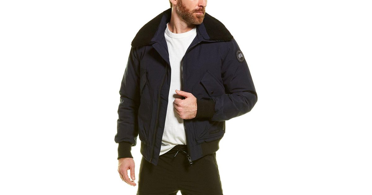 Canada Goose Goose Bromley Black Label Down Bomber Jacket in Blue for Men |  Lyst