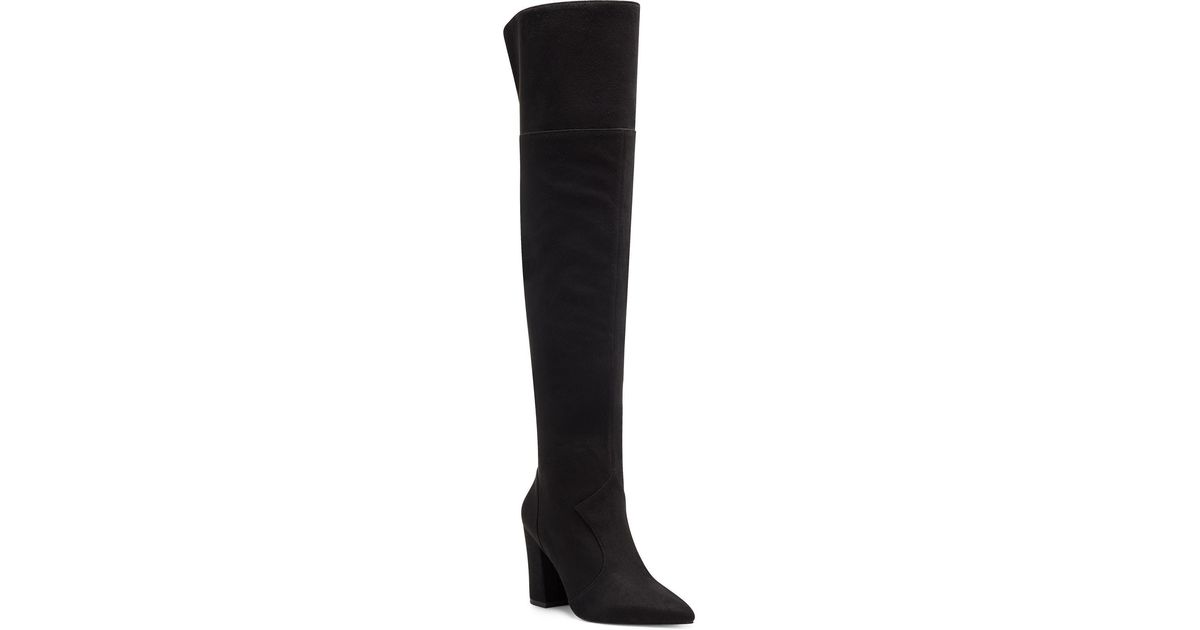 Jessica Simpson Women's Anitah Over-The-Knee Boots - Faux Suede Heeled Boots With Zipper