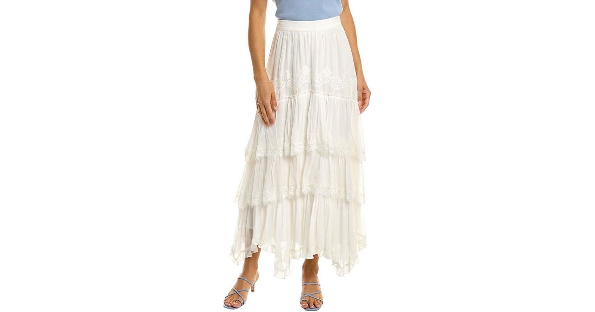 Rococo Sand Mia Midi Skirt in White | Lyst