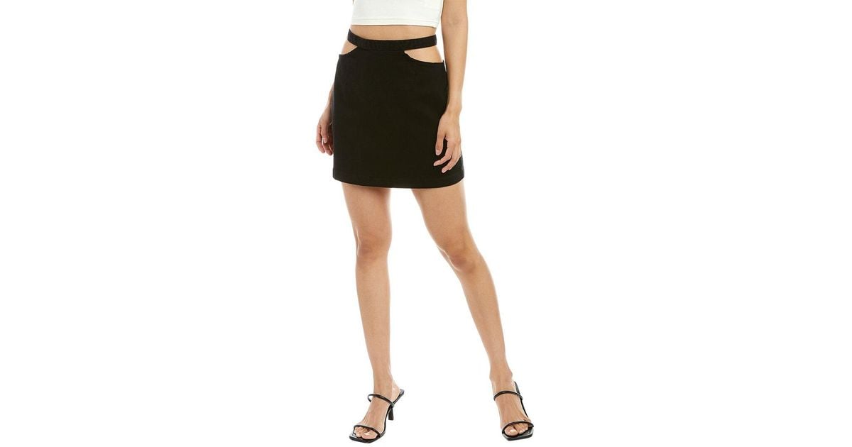 WeWoreWhat Cut Out Mini Skirt in Black | Lyst