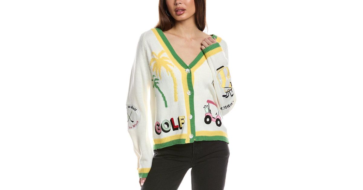 Fate Golf Embroidered Patch Cardigan in Green Lyst