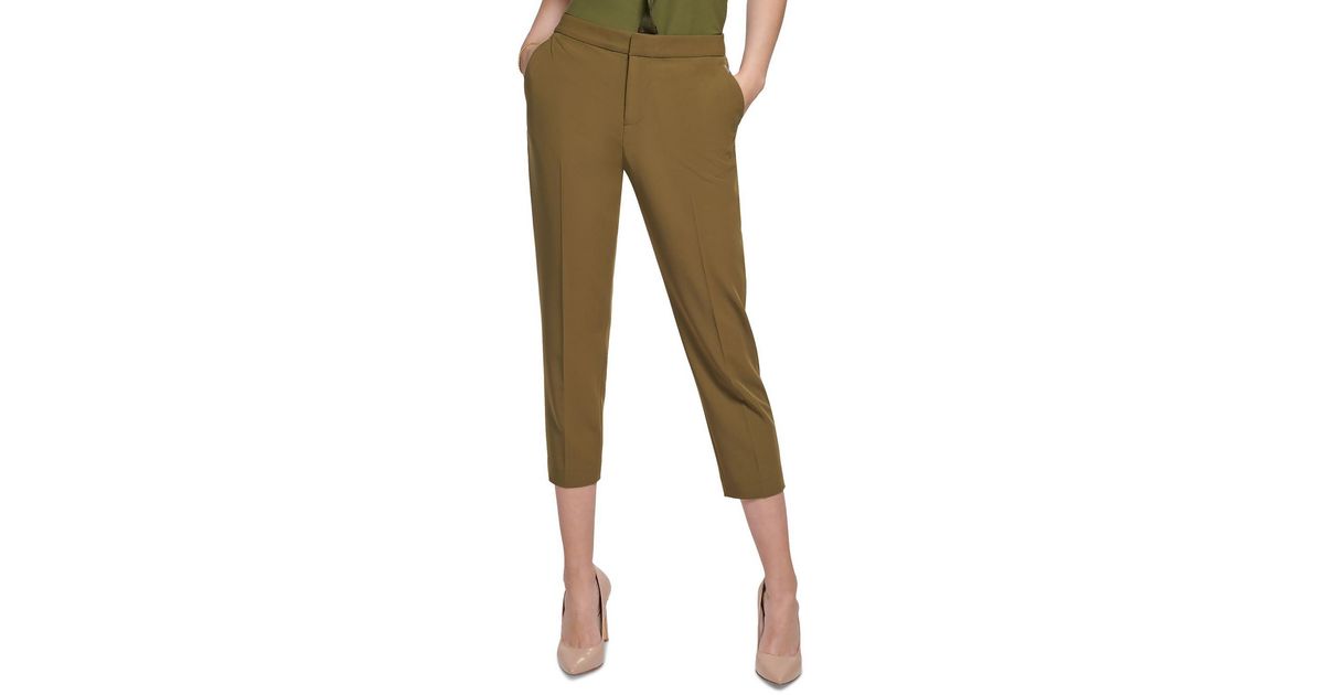 Tommy Hilfiger Stretch Suitseparate Cropped Pants in Green Lyst