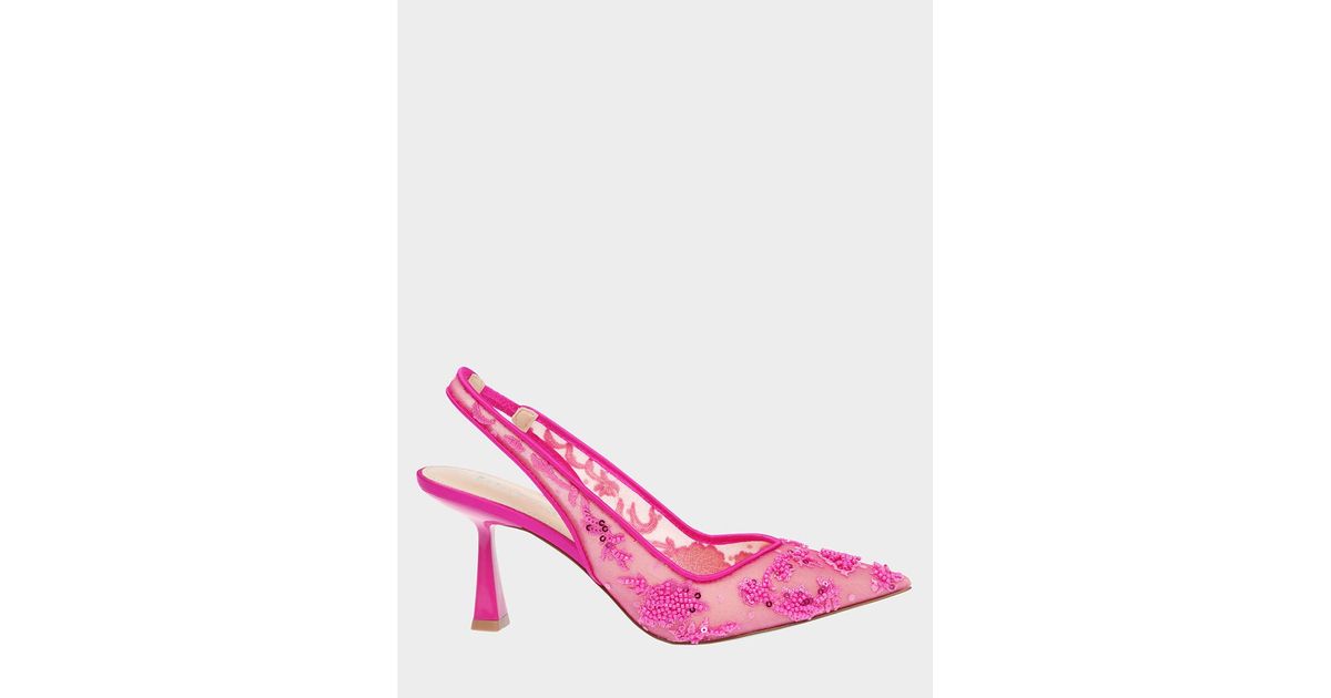 Betsey Johnson Nikki Scarpe Décolleté Donna - Punta In Pelle, Tacco Con Cinturino Posteriore - Colore Blush, Taglia 41 EU - 6