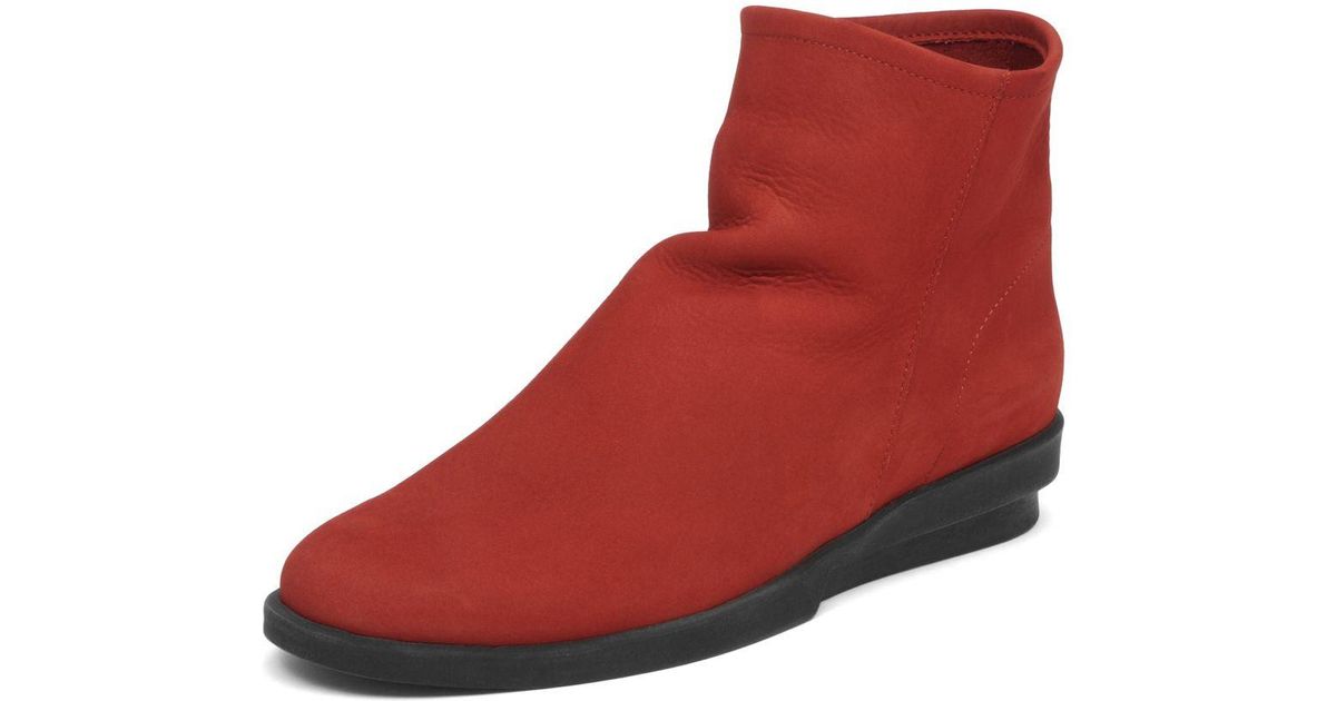 Arche Leather Detyam Boots in Red | Lyst
