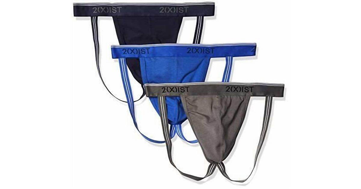 2xist 3-Pack Stretch Core Jockstraps in Blue for Men | Lyst