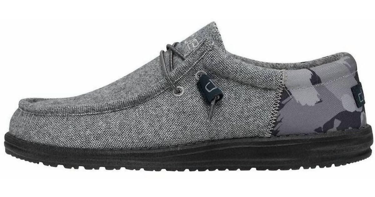 Hey Dude Men's Wally Funk Wool Shoes in Gray for Men | Lyst