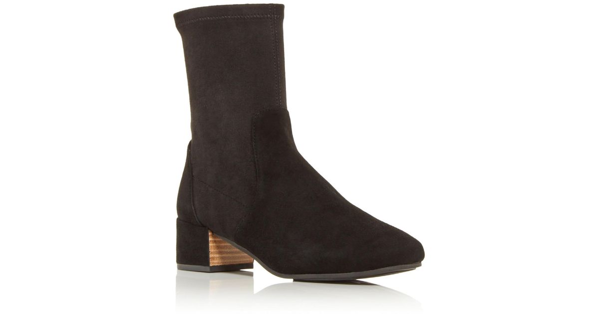 Gentle Souls Ella Stretch Leather Ankle Booties in Black | Lyst