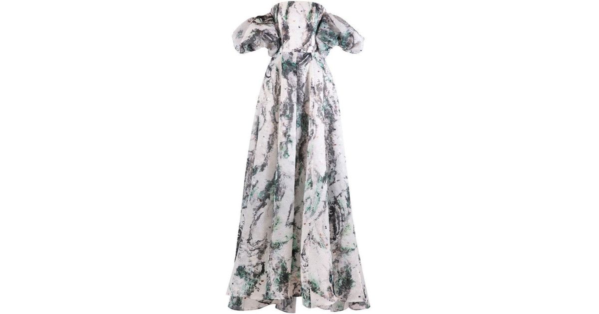 オールインワン・サロペット Saiid Kobeisy Printed Gazar Maxi Dress Printed Gazar maxi dress – Saiid Kobeisy Online