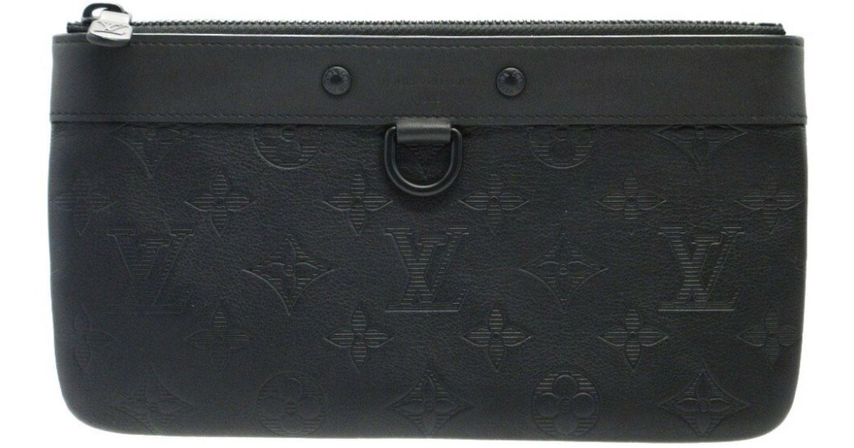 Louis Vuitton Pochette Discovery Canvas Clutch Bag (pre-owned) in Black