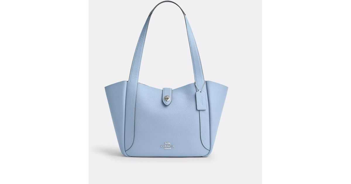 COACH Hadley Turnlock Tote Bag in Blue | Lyst