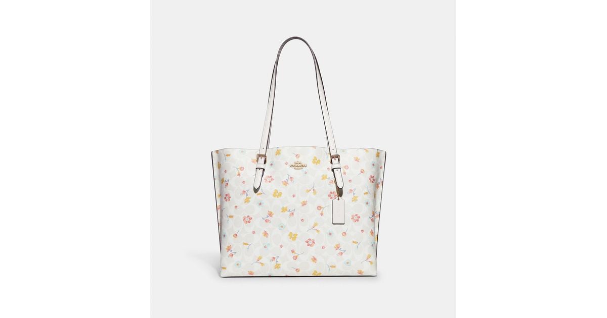 COACH®  City Tote In Signature Canvas With Mystical Floral Print