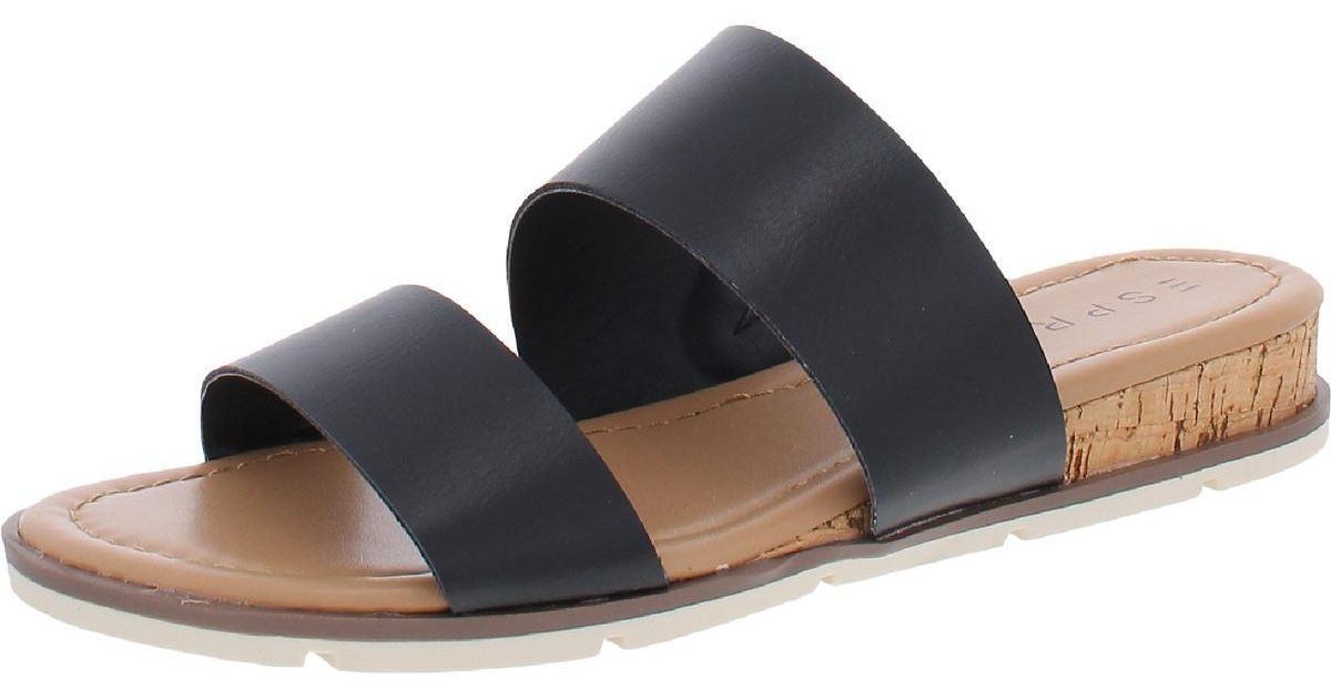 Esprit Dansel Faux Leather Wedges Slide Sandals | Lyst