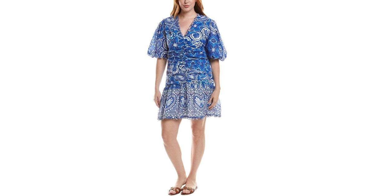FARM Rio Tile Dream Multicolor Mini Dress in Blue | Lyst FARM Rio Tile Dream Multicolor Mini Dress in Blue | Lyst